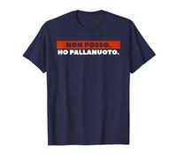 Non Posso Ho Pallanuoto Maglietta, Uomo, Navy, 6XL