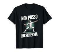 Non Posso Ho Scherma Sportivo Vintage Schermistico Maglietta