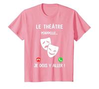 Non Posso Ho Teatro Maglietta, Bambini, Rosa, 4 Anni