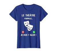 Non Posso Ho Teatro Maglietta, Donna, Blu Reale, XL
