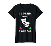 Non Posso Ho Teatro Maglietta, Donna, Nero, XL