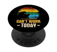 Non posso lavorare oggi - Funny Bear Fishing Lover PopSockets PopGrip Adesivo