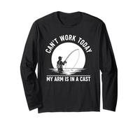 Non Posso Lavorare Oggi Il Mio Braccio è ingessato - Funny Fly Fishing Maglia a Manica