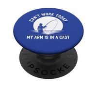 Non posso lavorare oggi Il mio braccio è ingessato - Funny Fly Fishing PopSockets PopGrip Adesivo