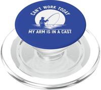 Non posso lavorare oggi Il mio braccio è ingessato - Funny Fly Fishing PopSockets PopGrip per MagSafe