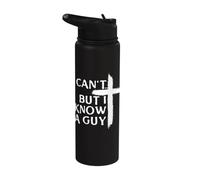 Non posso ma conosco un ragazzo cristiano croce Stainless Steel Insulated Water Bottle