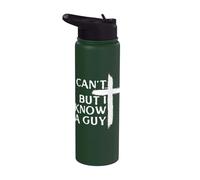 Non posso ma conosco un ragazzo cristiano croce Stainless Steel Insulated Water Bottle
