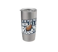 Non posso, mio figlio gioca a rugby Bicchiere termico in acciaio inox doppia parete