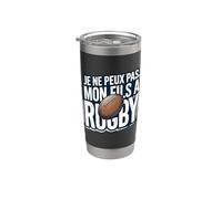 Non posso, mio figlio gioca a rugby Bicchiere termico in acciaio inox doppia parete