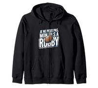 Non Posso, Mio Figlio Gioca a Rugby Felpa con Cappuccio