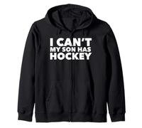 Non posso, mio figlio ha un papà da hockey e una mamma da hockey Felpa con Cappuccio