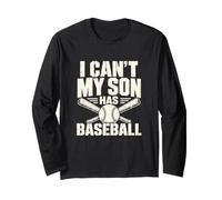 Non Posso Mio Figlio ha Una Famiglia di Baseball Giovanile di Baseball Maglia a Manica