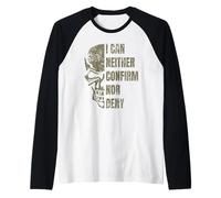Non Posso né confermare né negare Glomar Response Skull Design Maglia con Maniche Raglan