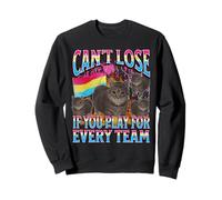 Non posso perdere divertente Pansessuale Lgbtq Cat Meme Bootleg Graphic Felpa