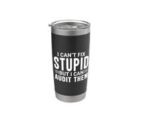Non posso risolvere gli stupidi ma posso controllarli Funny Accountant CPA Bicchiere termico in acciaio inox doppia parete