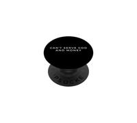 Non posso servire Dio e denaro cristiano minimalista PopSockets PopGrip Adesivo