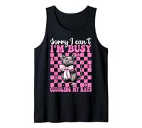 Non posso, sono occupato a coccolare i miei ratti Funny Rat Girl Mamma Mouse Canotta