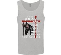 Non Preghiera Cavalieri Templari st Georges Giorno Uomo Canotta Maglia