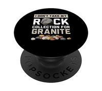 Non prendo la mia collezione Rock per la raccolta di rocce di granito PopSockets PopGrip Adesivo
