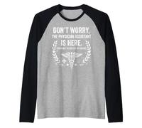 Non Preoccuparti, l'assistente Medico è Qui Caduceus Maglia con Maniche Raglan