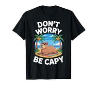 Non preoccuparti Sii Capy Capybara Lover Beach Trip Maglietta