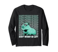 Non preoccuparti, sii Capy Chill Capybara Fun Maglia a Manica