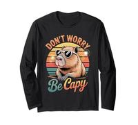 Non preoccuparti, sii capy - Chill Capybara Sunset Maglia a Manica