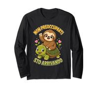 Non Preoccuparti STO Arrivando Bradipo Divertente Maglia a Manica