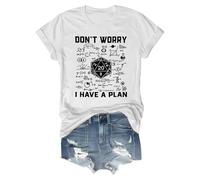 Non preoccupatevi, ich Habe einen Plan Shirt Keine Sorge, ich Habe einen Plan T-Shirt Divertente Shirt Unisex Manica Corta Camicette larghe, bianco, XXL