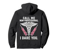 Non Professionale I Dare You Nurse Statement Graphic Felpa con Cappuccio