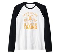 Non puoi Avere troppi Treni Maglia con Maniche Raglan