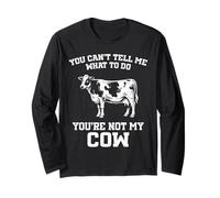 Non puoi dirmi Cosa Fare Divertente Agricoltore di Mucche Maglia a Manica