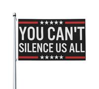 Non puoi farci tacere tutti, bandiere di Charlie Kirk, striscioni bifacciali, bandiere stagionali, bandiere per esterni, decorazioni per la casa, per balcone, 3x5 piedi