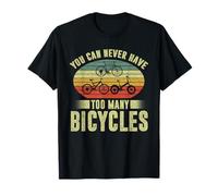 Non puoi mai avere troppe biciclette Mountain Bike MTB Retro Maglietta