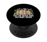 Non puoi mai avere troppi libri che leggono fiori selvatici ragazze PopSockets PopGrip Adesivo