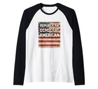 Non repubblicano Non Democratico Americano Indepedent Libertario Maglia con Maniche Raglan
