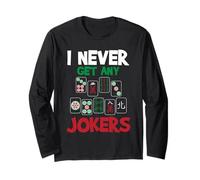 Non ricevo mai Joker - Mahjong Player Gambling Casino Deck Maglia a Manica