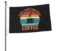 Non Riesco A Funzionare? Ho Bisogno Di Caffè. Garden Flag Con 2 Occhielli Bandiera Da Cortile Divertente Bandiere Di Benvenuto Decorazione Per Fattoria Esterni Interni 90X152Cm