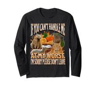 Non riesco a gestirmi al mio peggior meme divertente Capybara Bootleg Y2K Maglia a Manica