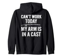Non riesco a Lavorare Oggi, Il Mio Braccio è in Un Cast - Pesca Pescatori Divertenti Felpa con Cappuccio
