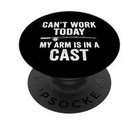 Non riesco a lavorare oggi, il mio braccio è in un cast - Pesca pescatori divertenti PopSockets PopGrip Adesivo