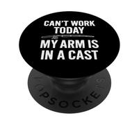 Non riesco a lavorare oggi, il mio braccio è in un cast - Pesca pescatori divertenti PopSockets PopGrip Adesivo