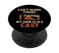 Non riesco a lavorare oggi, il mio braccio è in un cast - Pesca pescatori divertenti PopSockets PopGrip Adesivo