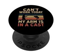 Non riesco a lavorare oggi, il mio braccio è in un cast - Pesca pescatori divertenti PopSockets PopGrip Adesivo