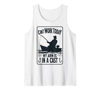 Non riesco a lavorare oggi, il mio braccio è in un pescatore di pescatori di cast Canotta