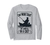 Non riesco a lavorare oggi, il mio braccio è in un pescatore di pescatori di cast Maglia a Manica