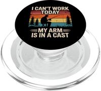 Non riesco a lavorare oggi il mio braccio in un cast divertente pescatore pesca PopSockets PopGrip per MagSafe