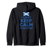 Non RIESCO A Mantenere LA Calma Sono Scozzese Funny Scotland Meme ON Back Felpa con Cappuccio