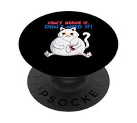 Non riesco a raggiungerlo, non ne ho bisogno (divertente dichiarazione di gatto grasso pigro) PopSockets PopGrip Adesivo