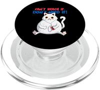 Non riesco a raggiungerlo, non ne ho bisogno (divertente dichiarazione di gatto grasso pigro) PopSockets PopGrip per MagSafe